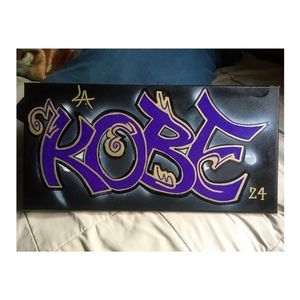 Custom Kobe Bryant tribute canvas